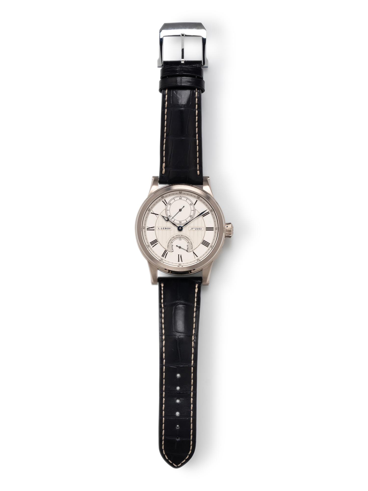 L.LEROY, 18K WHITE GOLD 'MARINE DECK CHRONOMETER' WATCH
