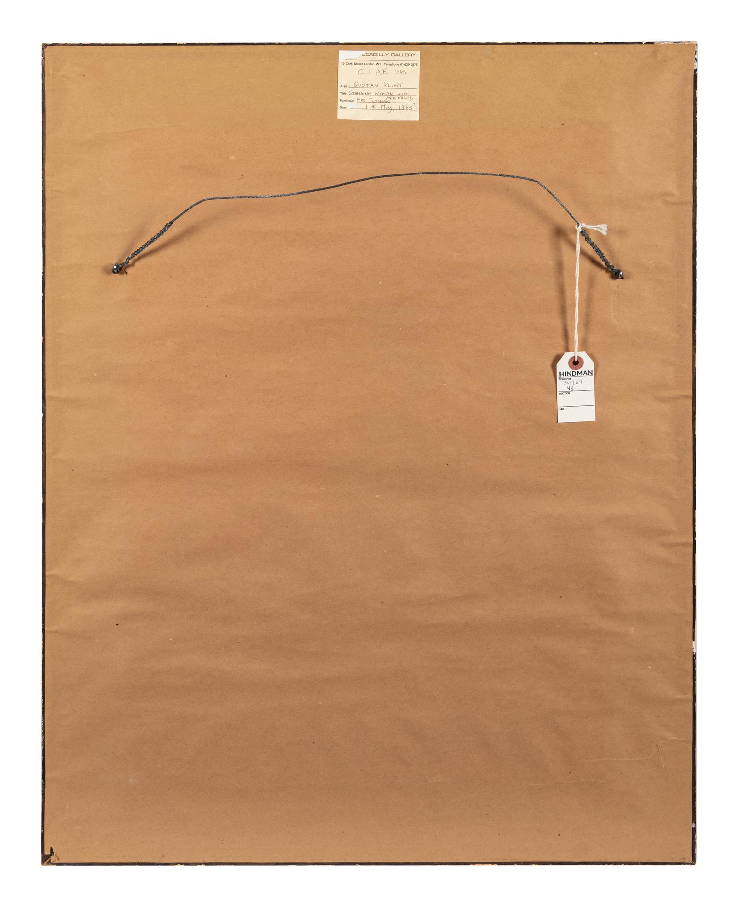Untitled (Standing, forearms raised, facing right)
