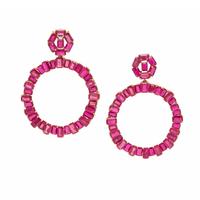 Goshwara, Pink Sapphire and Yellow Gold Earrings