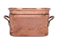 A French Copper Daubière with Brass Handles