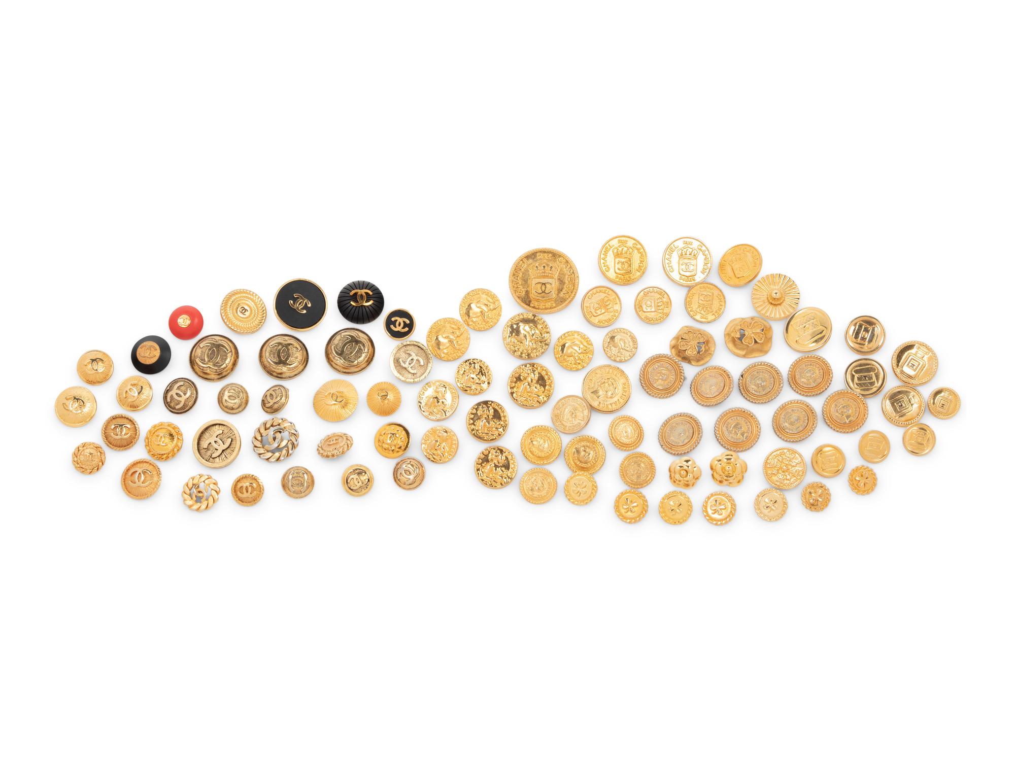 Collection of 86 Chanel Buttons, 1980-2000s