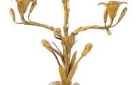 A Pair of French Gilt Bronze Two-Light Candelabra