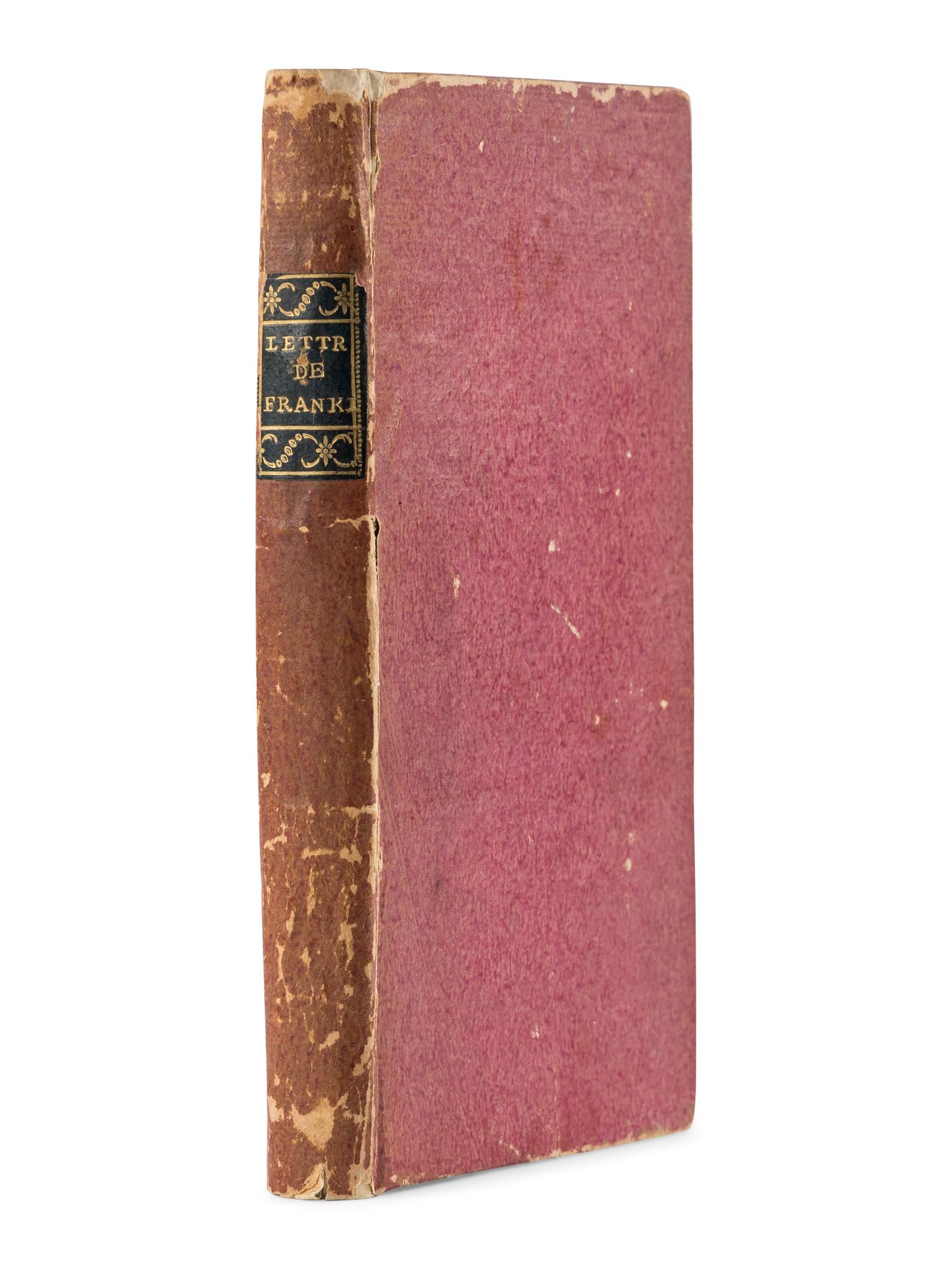 FRANKLIN, Benjamin (1706-1790). The Way to Wealth or Poor Richard Improved; La Science du Bonhomme Richard, ou moyen facile de payer les impôts . Paris: Printed [by P. Causse, Dijon] for Ant. Aug. Renouard, 1795.