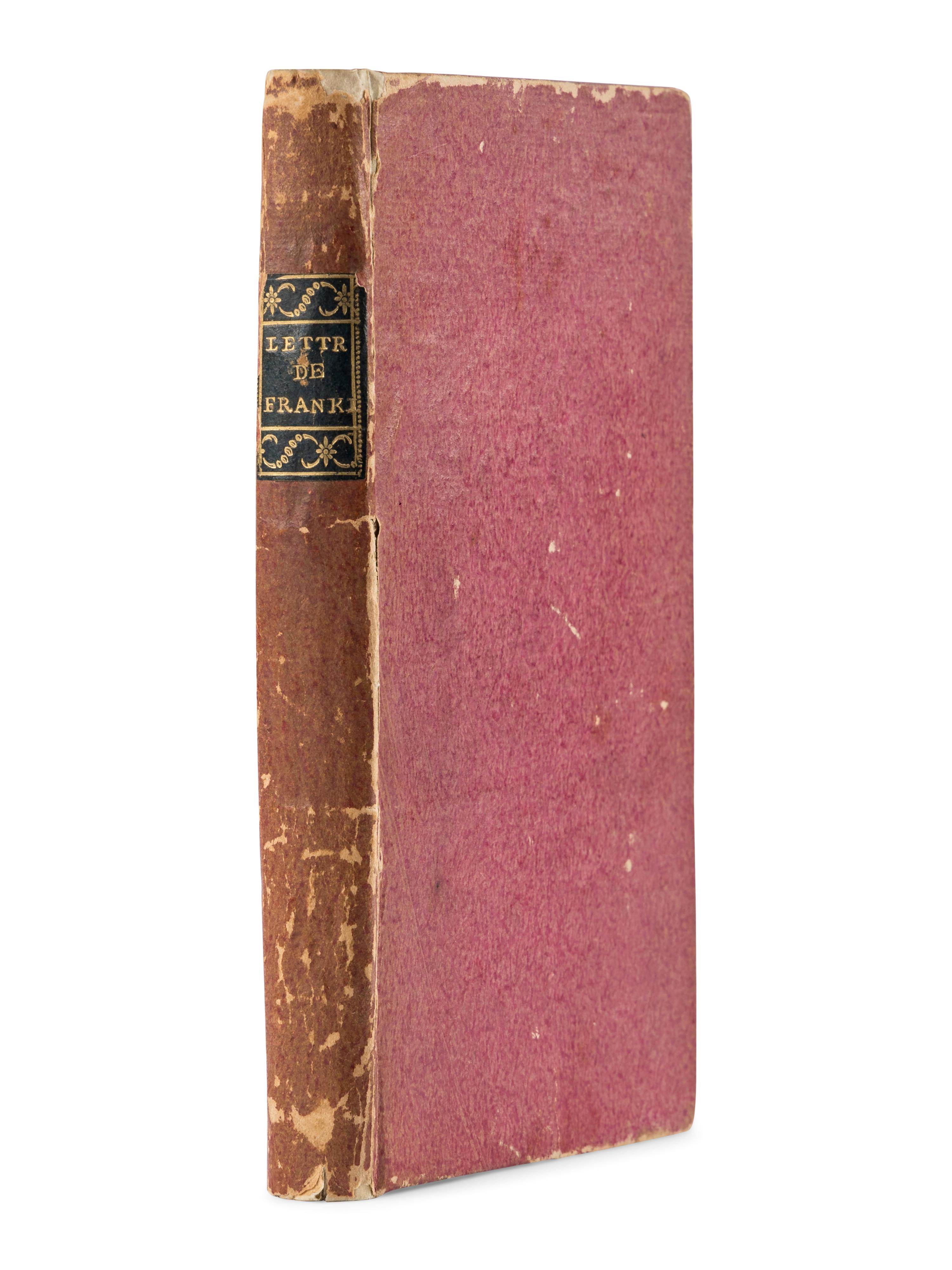 FRANKLIN, Benjamin (1706-1790). The Way to Wealth or Poor Richard Improved; La Science du Bonhomme Richard, ou moyen facile de payer les impôts . Paris: Printed [by P. Causse, Dijon] for Ant. Aug. Renouard, 1795.