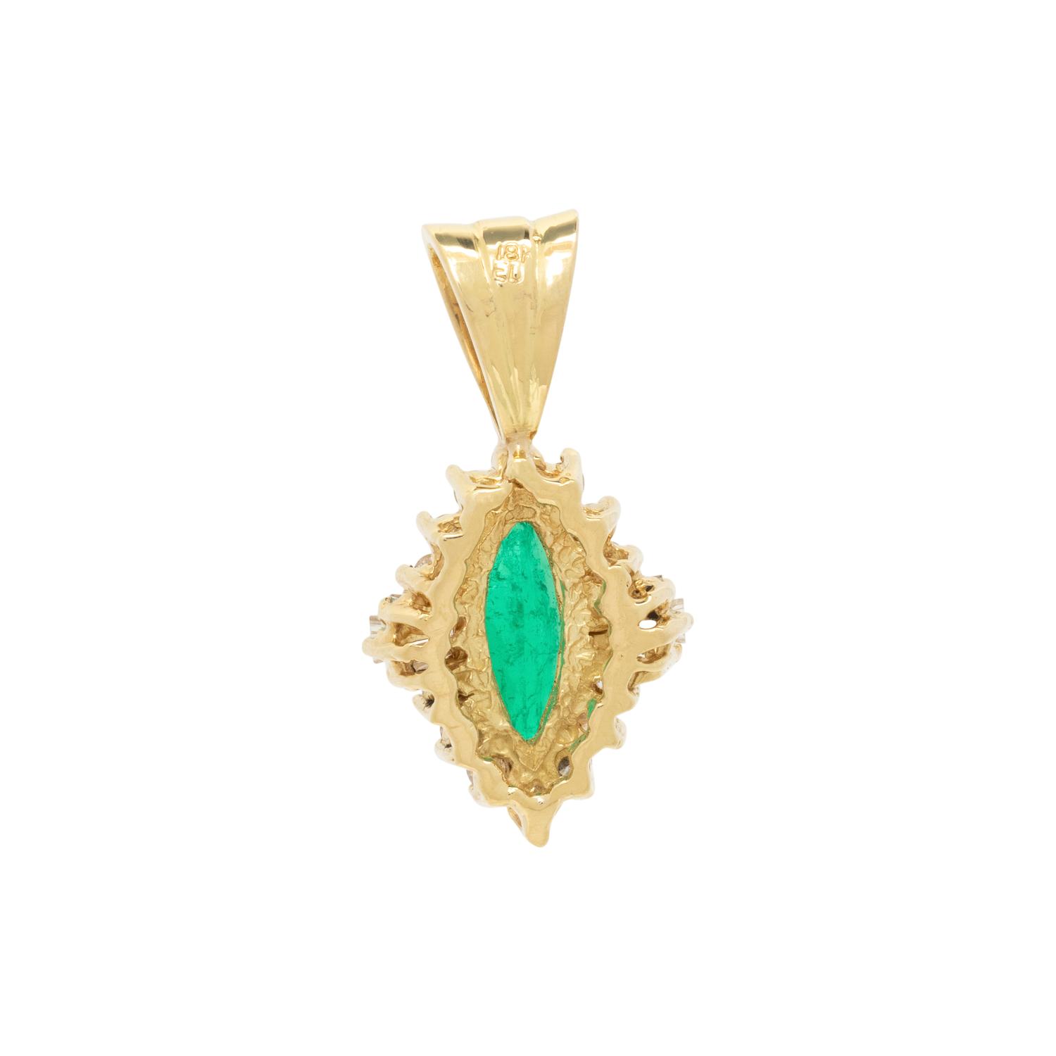 EMERALD AND DIAMOND PENDANT