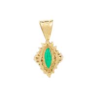 EMERALD AND DIAMOND PENDANT