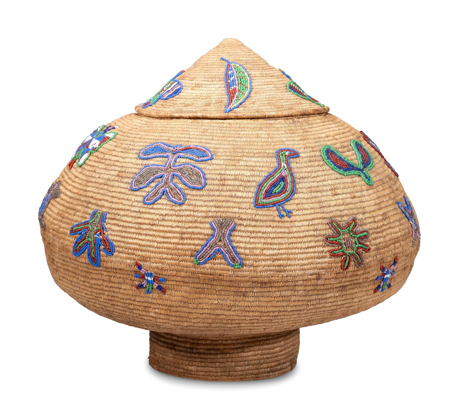 Native Alaskan Beaded Basket
