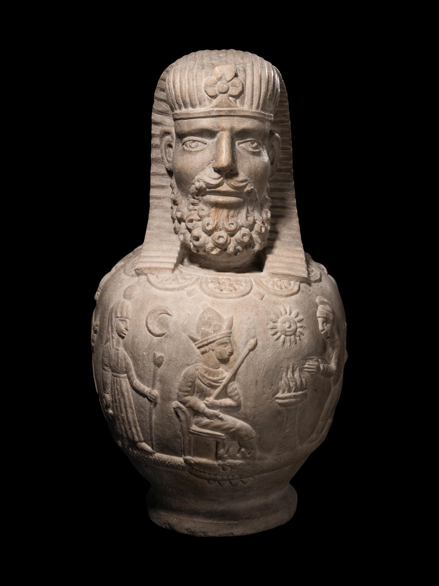 A Carved Stone Osiris-Canopus