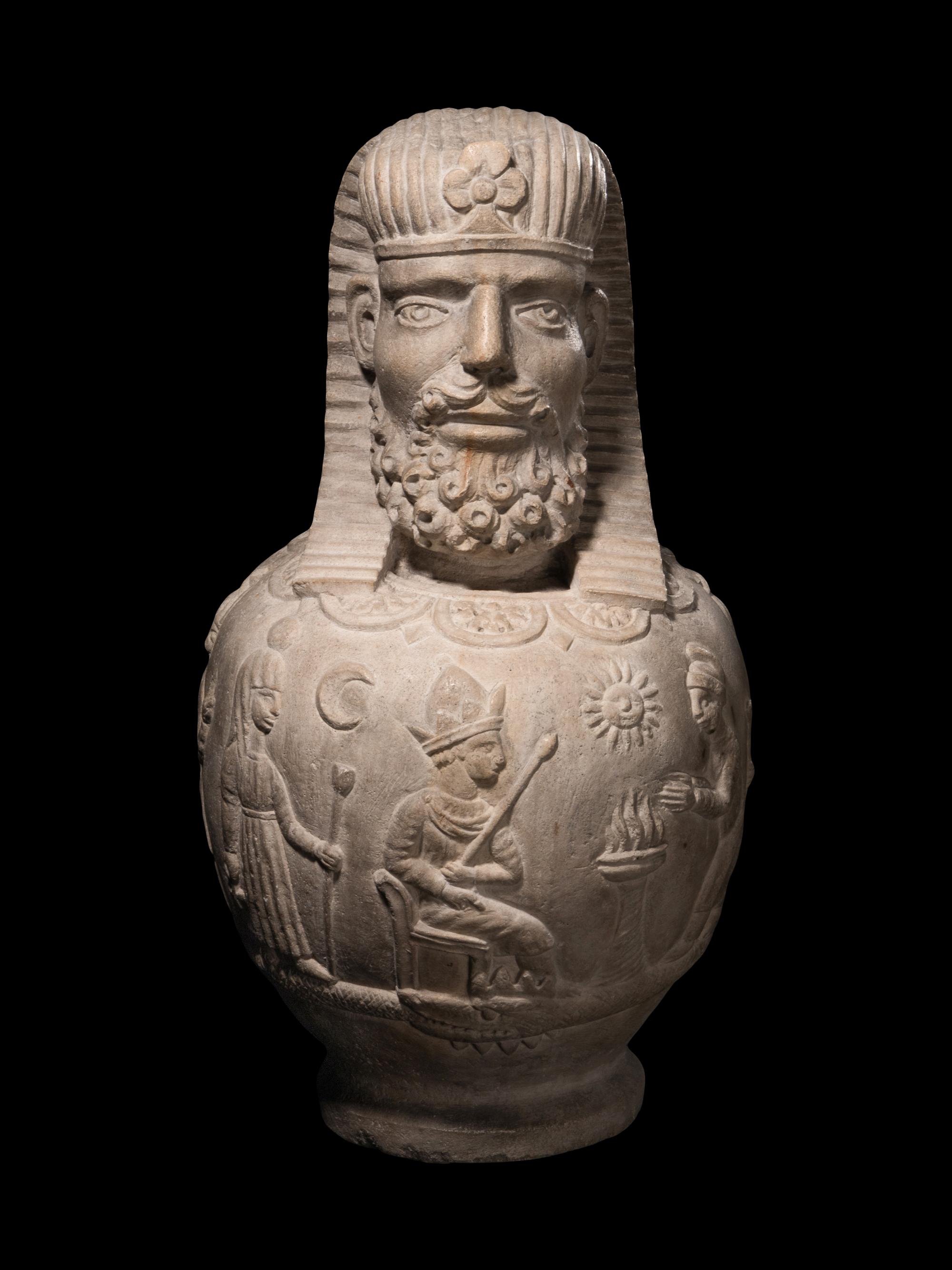 A Carved Stone Osiris-Canopus