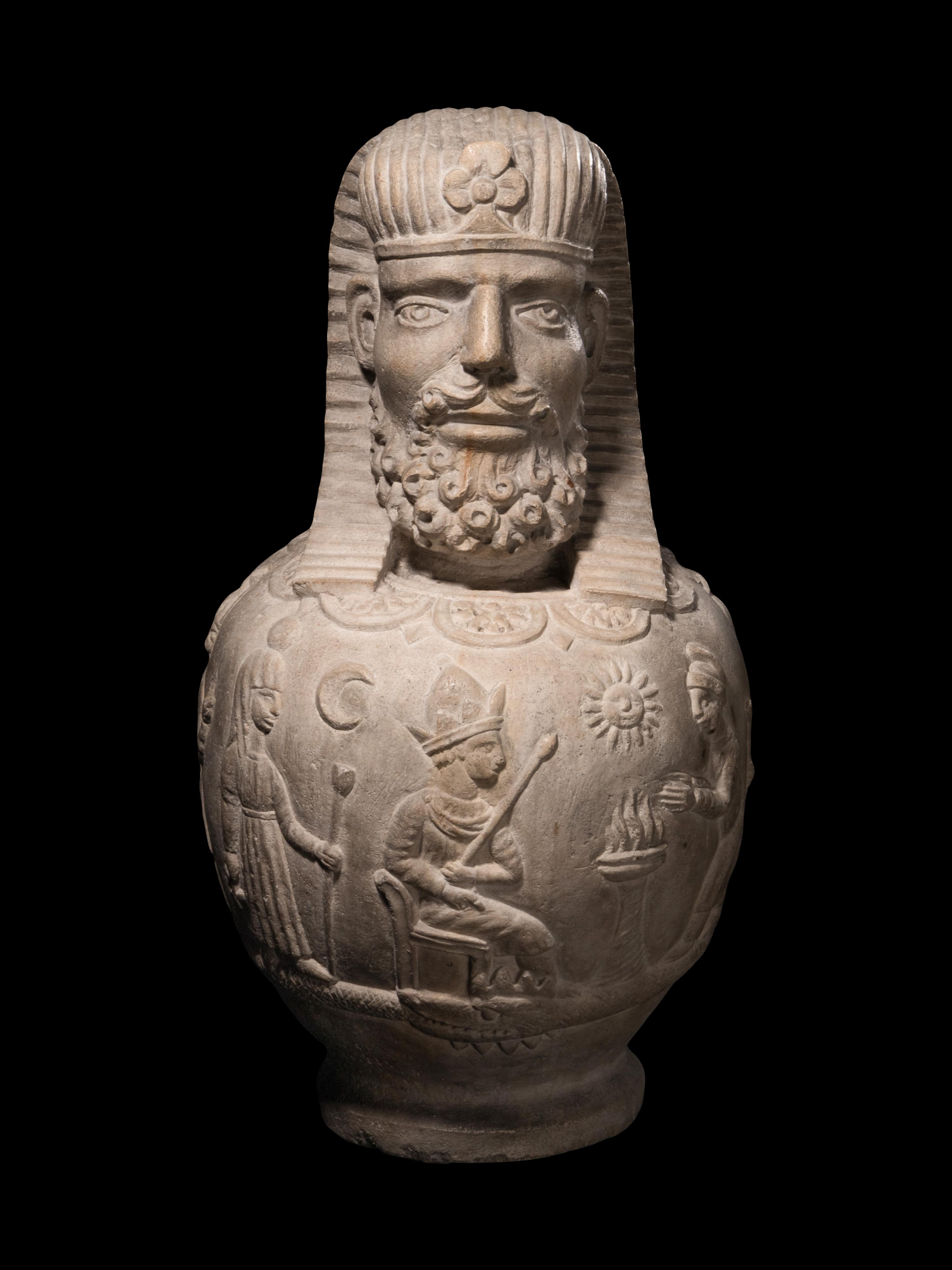 A Carved Stone Osiris-Canopus