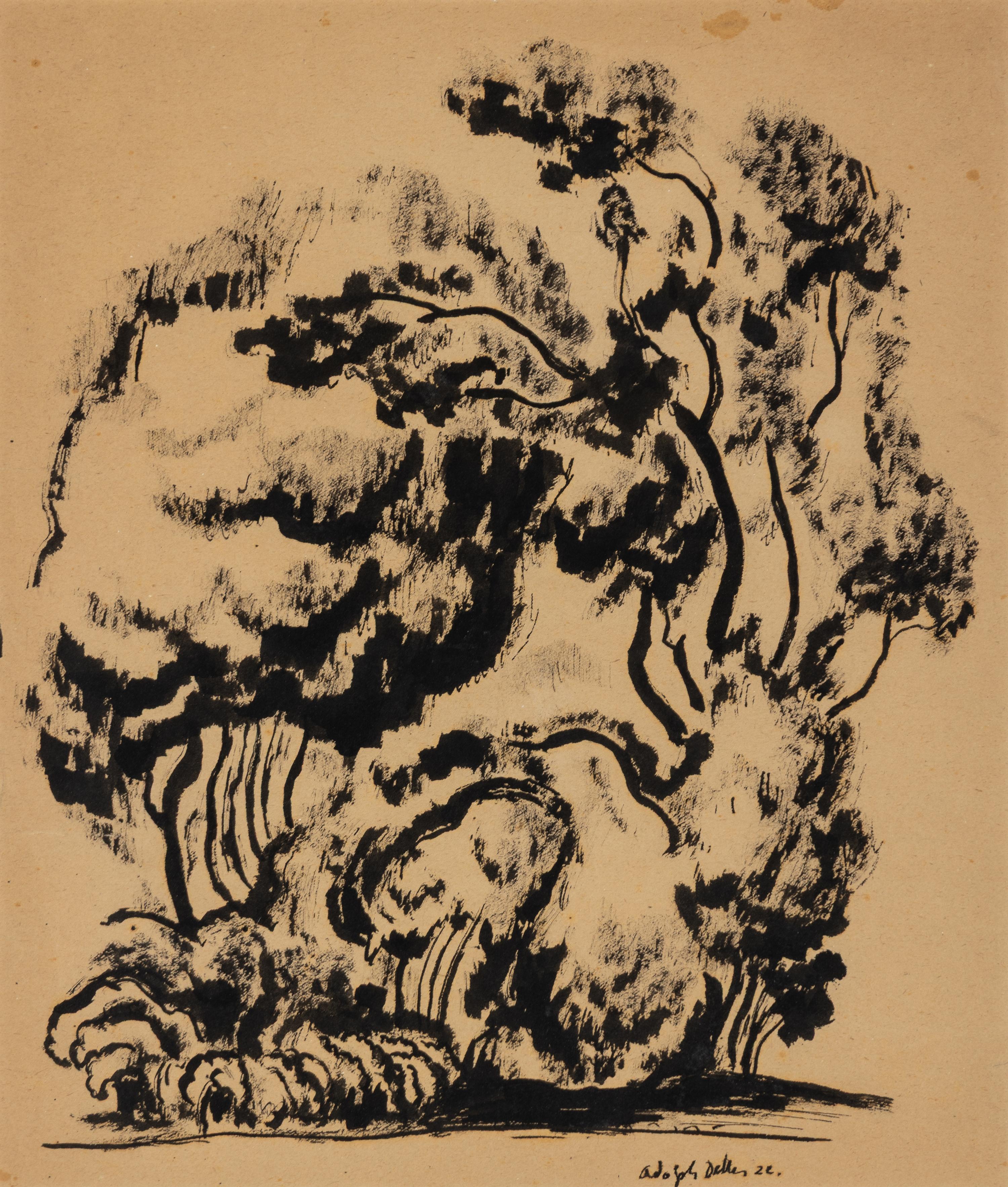 Adolf Arthur Dehn (American, 1895-1968) — Untitled (Landscape) , 1926
