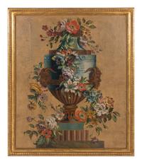 A Pair of Continental Painted Canvas Panels