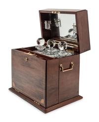 An Edwardian Inlaid Mahogany Tantalus