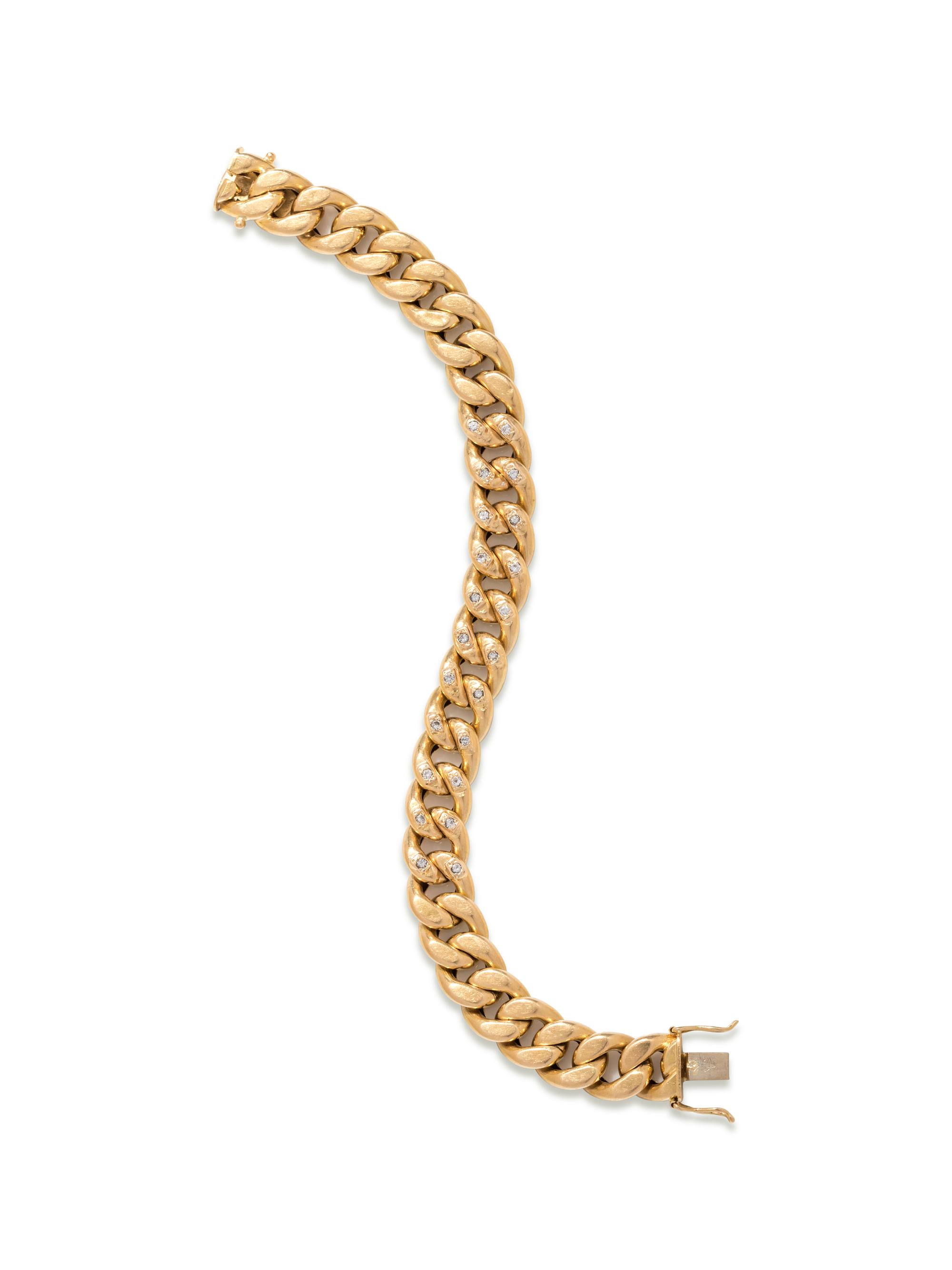 YELLOW GOLD AND DIAMOND BRACELET