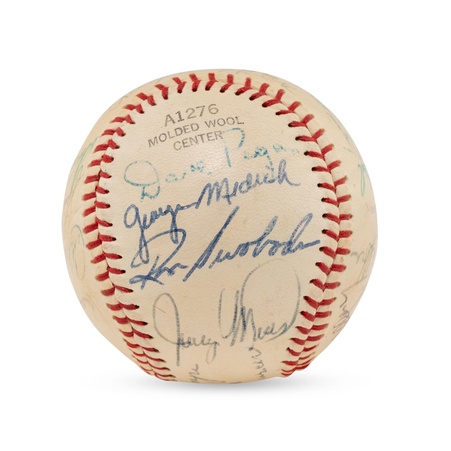 A 1973 New York Yankees Team Signed Autograph Baseball (Beckett Authentication Services Letter of Authenticity)