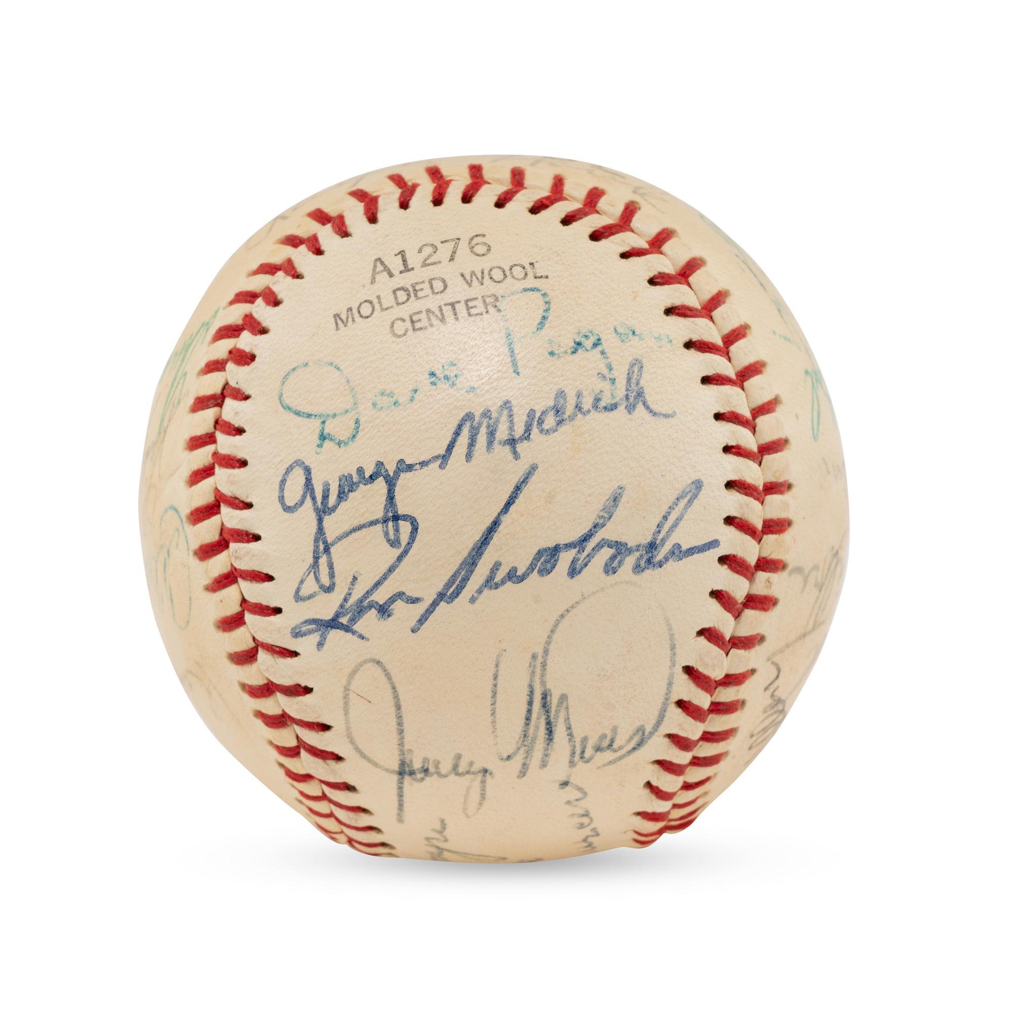 A 1973 New York Yankees Team Signed Autograph Baseball (Beckett Authentication Services Letter of Authenticity)