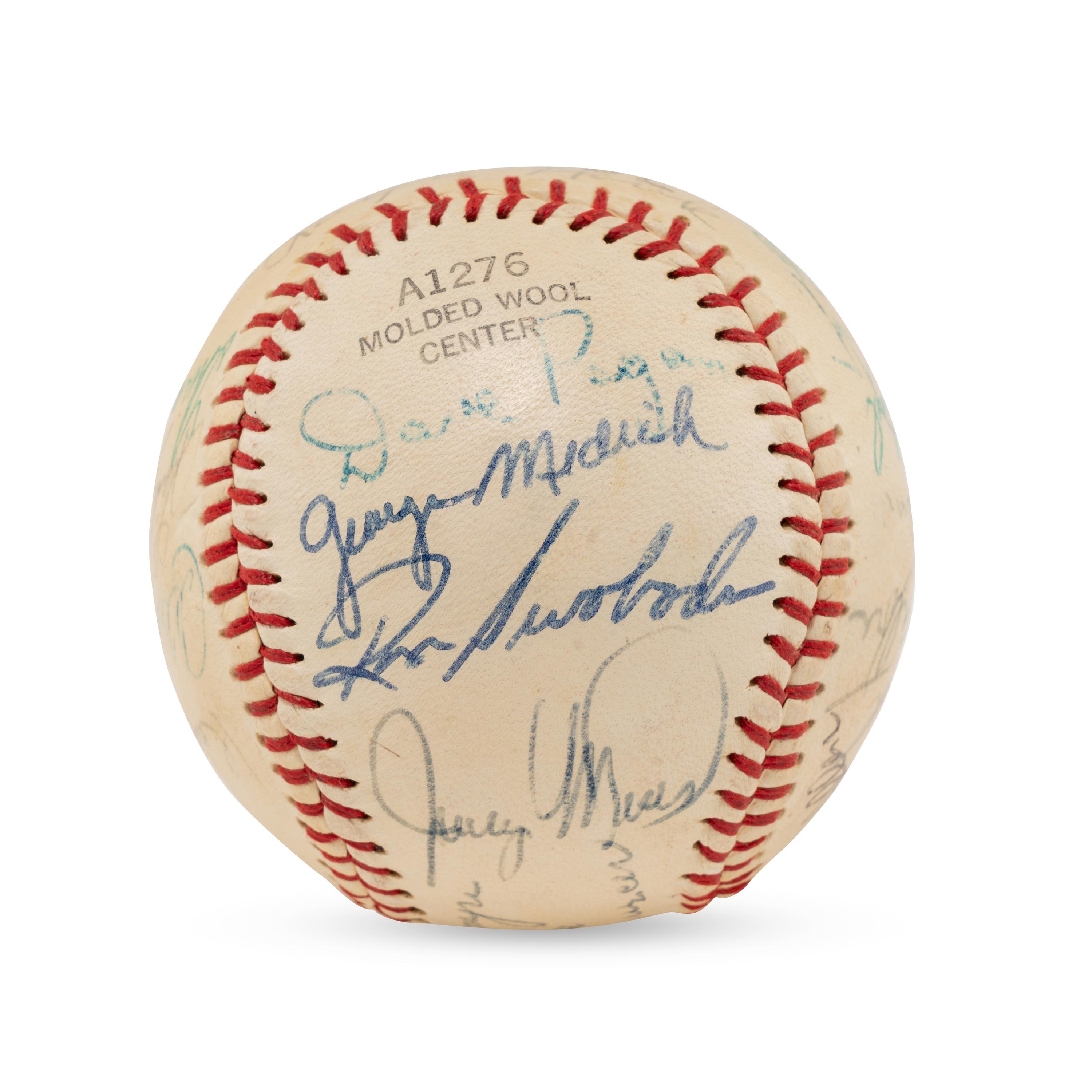 A 1973 New York Yankees Team Signed Autograph Baseball (Beckett Authentication Services Letter of Authenticity)