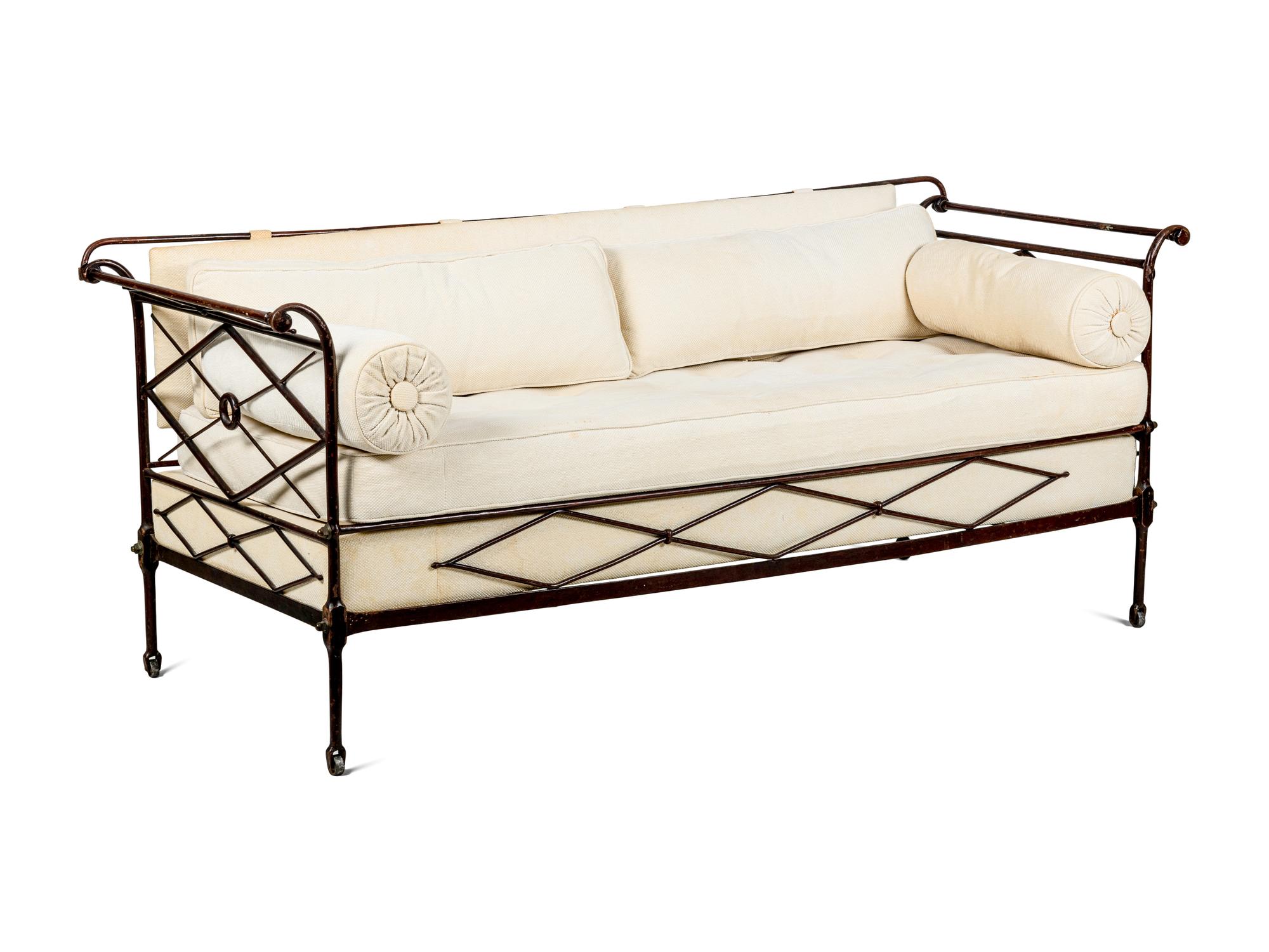 An Empire Style Wrought Iron Daybed