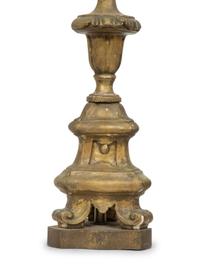 A Pair of Italian Giltwood Lamps