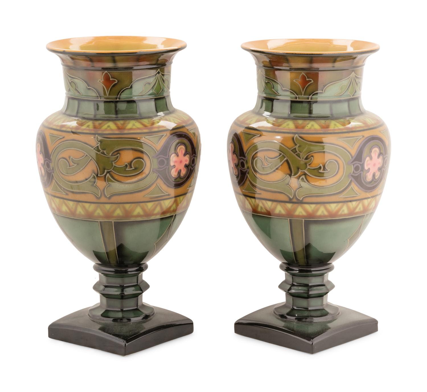 A Pair of Royal Bonn Pottery Vases