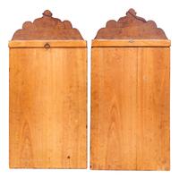 A Pair of Persian Carved Walnut Mirrors