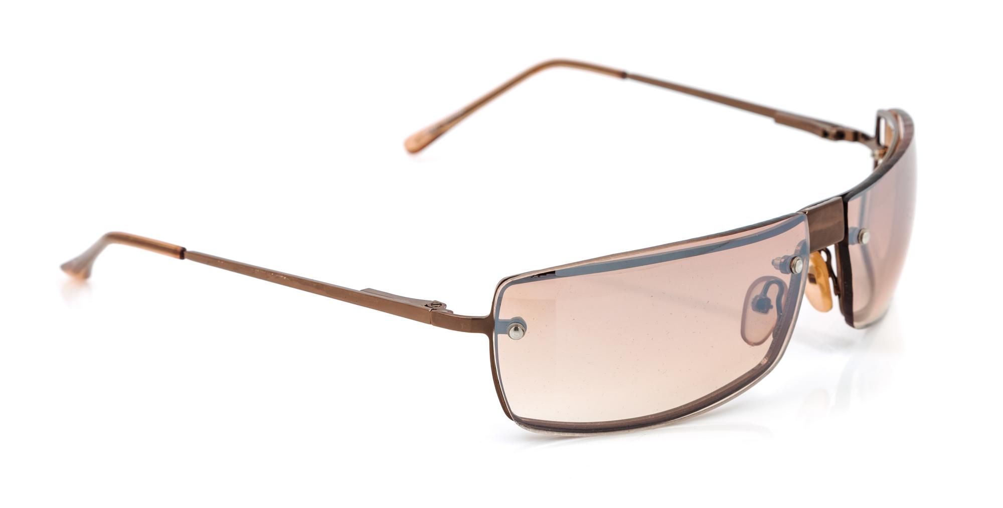 A Pair of Gucci Brown Rimless Sunglasses,