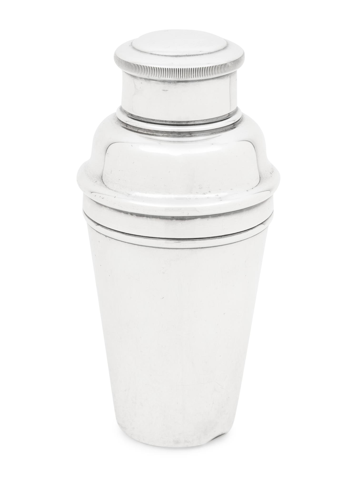 A Group of Three Silver-Plate Cocktail Shakers