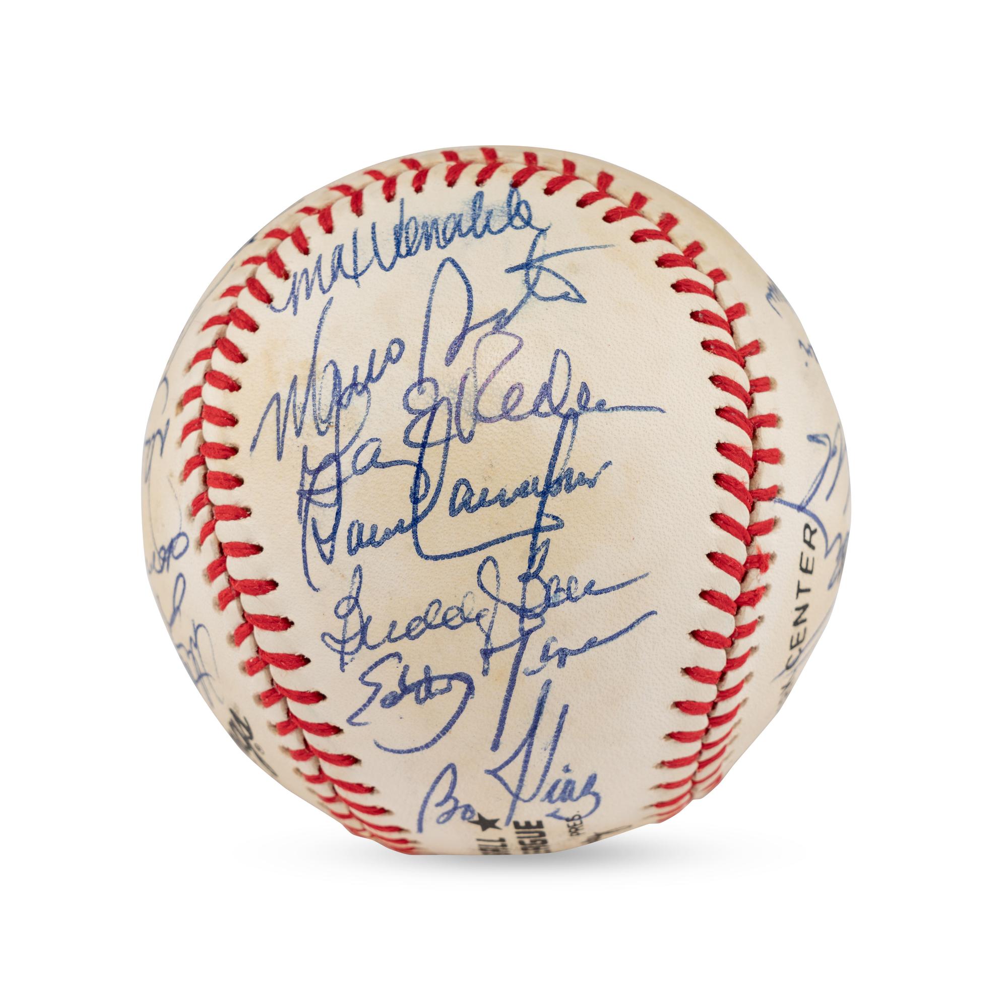 A 1985 Cincinnati Reds Team Signed Autograph Baseball