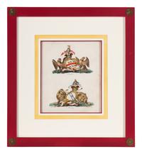 A Set of Ten English Engravings of Coats of Arms
