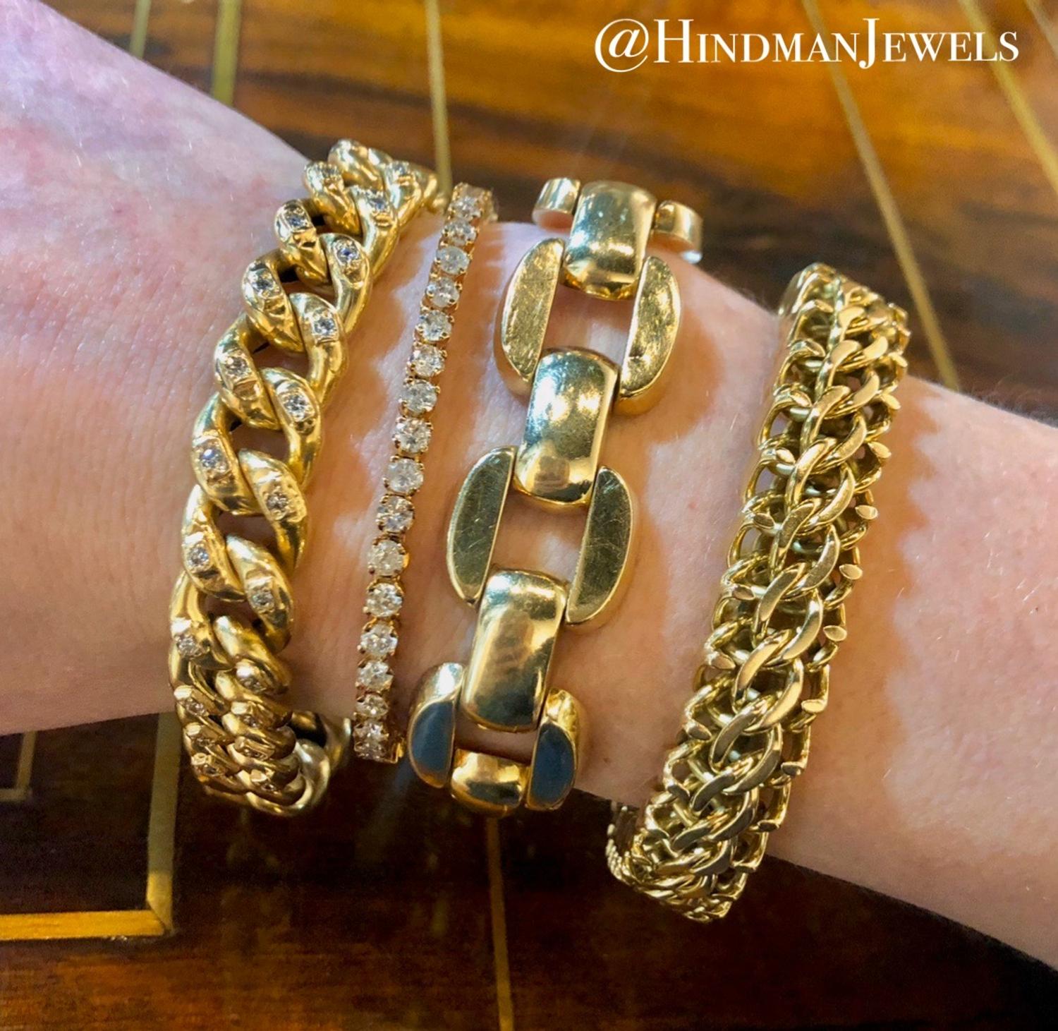 YELLOW GOLD AND DIAMOND BRACELET