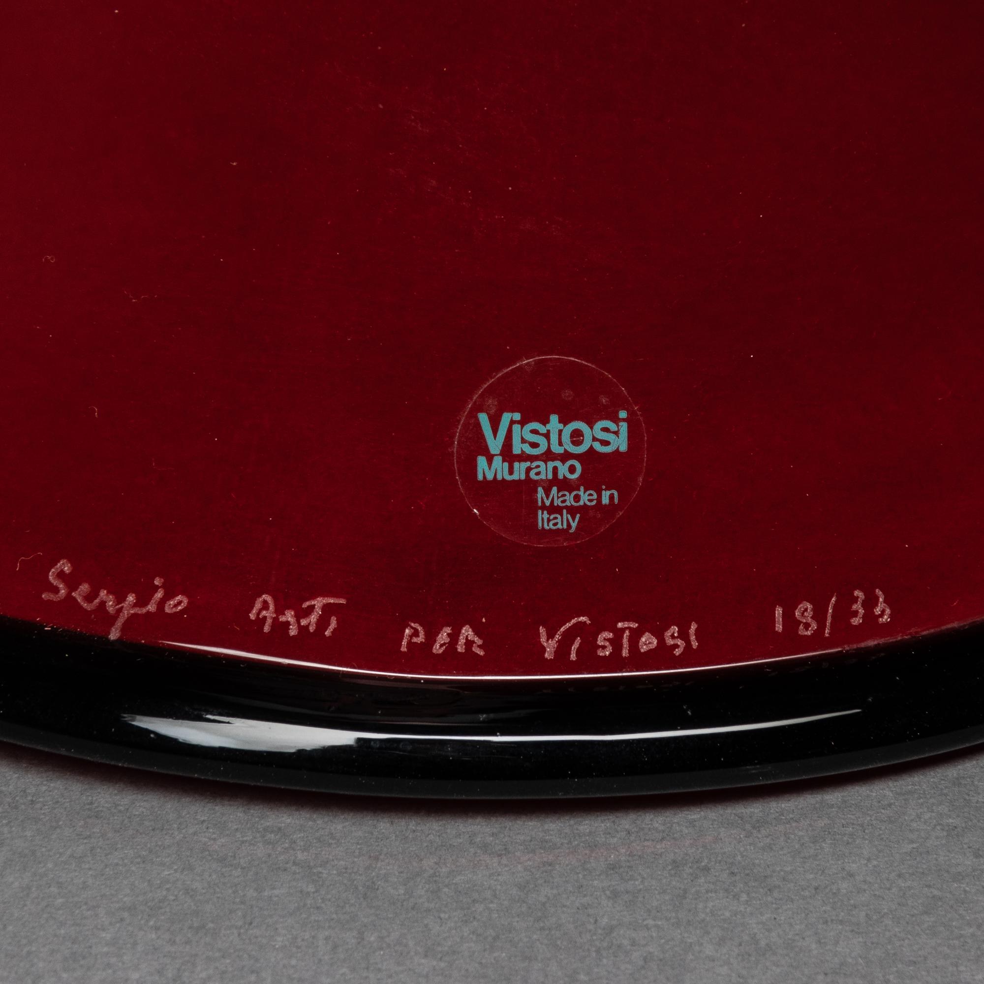 BIDOGALE Vase, From the SIXTIES Series, Vistosi Vetri d'Arte, Italy