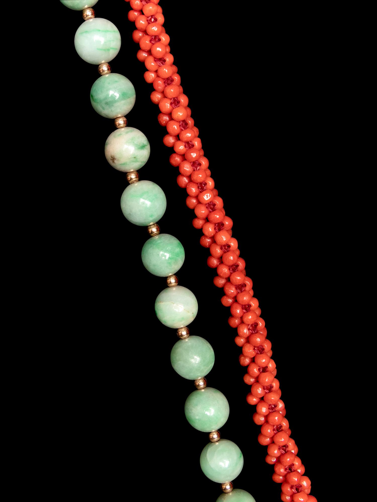 Two Chinese Beaded Necklaces