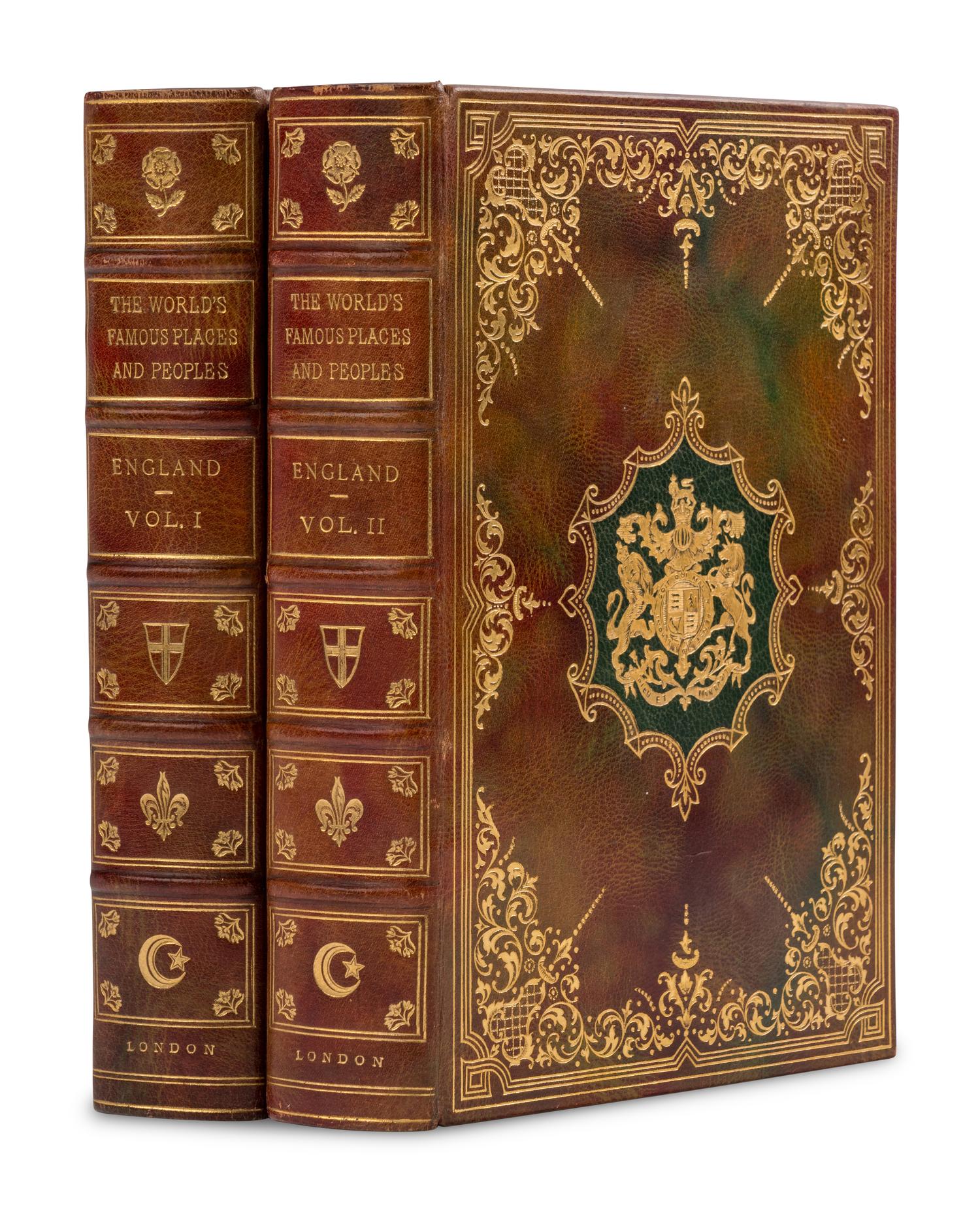 [BINDINGS.] COOK, Joel (1842-1910). The World's Famous Places and Peoples: England. New York and London: Merrill & Baker, [1900].