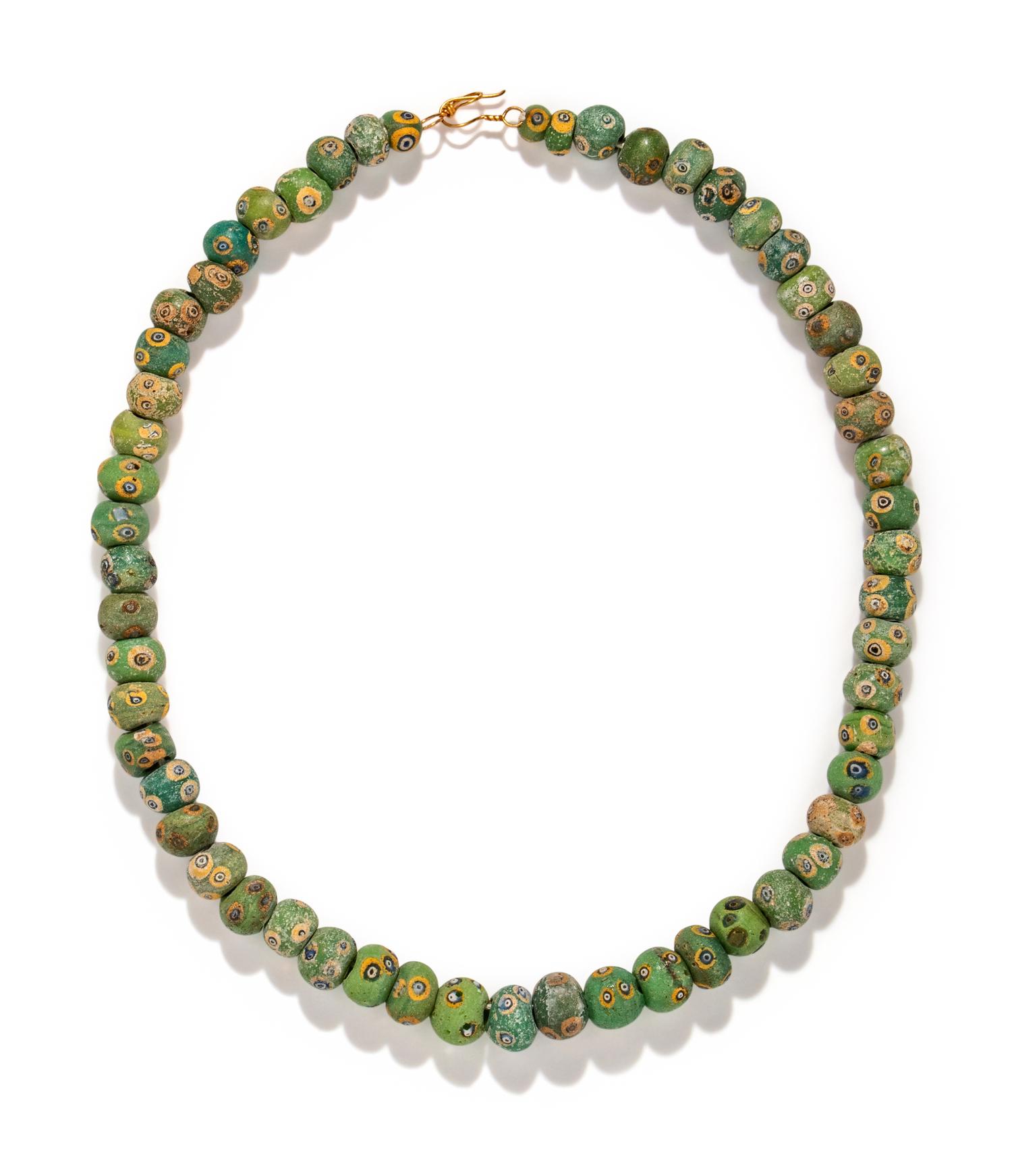 A Phoenician Mosaic Glass Eye Bead Necklace