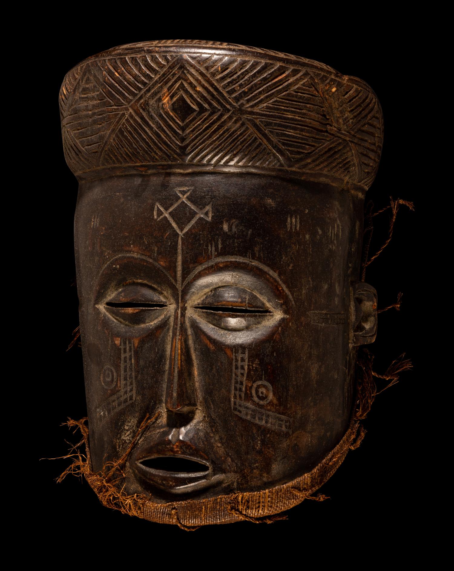 A Chokwe Wood Helmet Mask