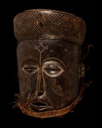 A Chokwe Wood Helmet Mask