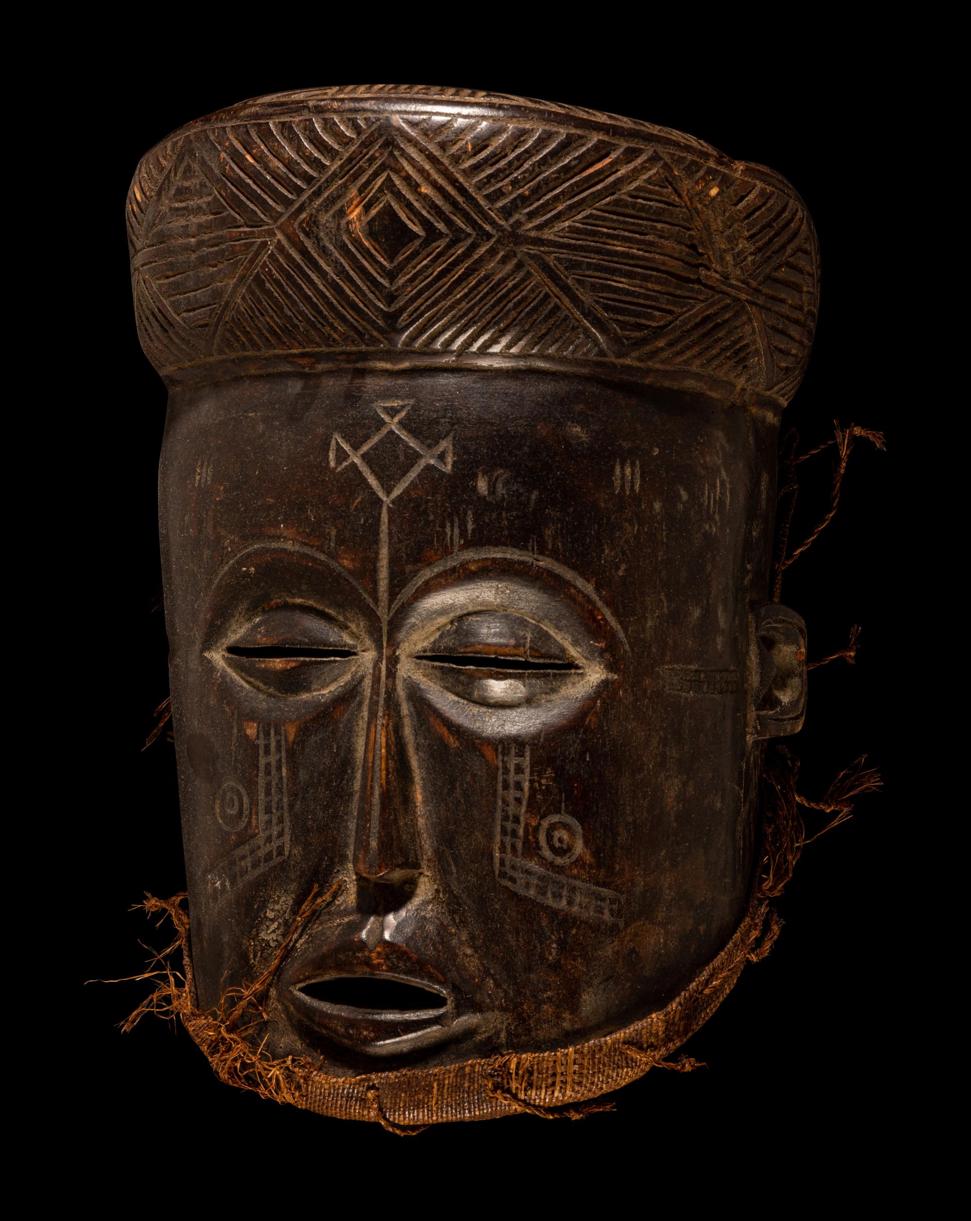 A Chokwe Wood Helmet Mask
