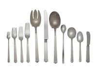 A Tiffany and Co. Hampton Silver Flatware Service