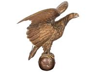 A Molded Copper and Zinc Gilt Eagle Weathervane