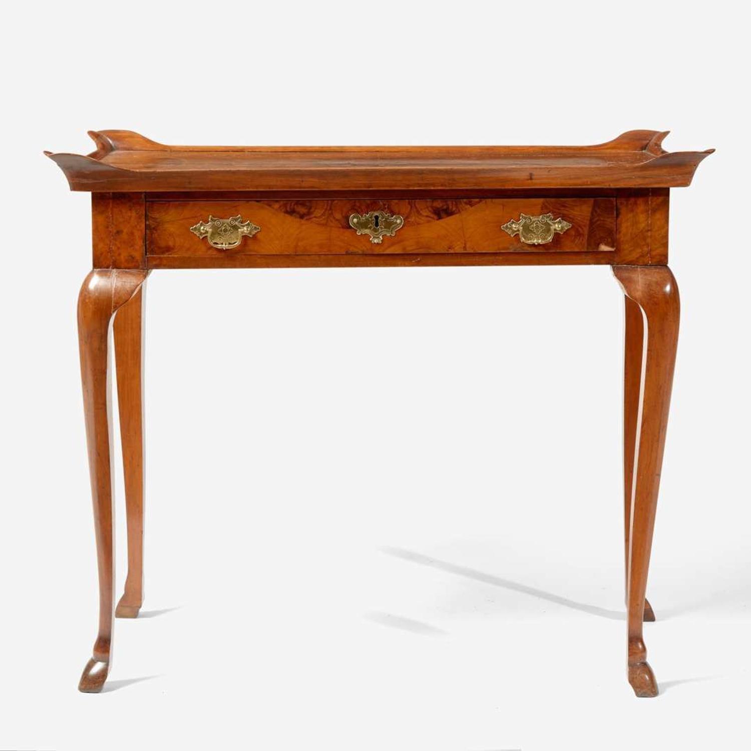 A Queen Anne burl walnut and oyster veneered dressing table early 18th century and later