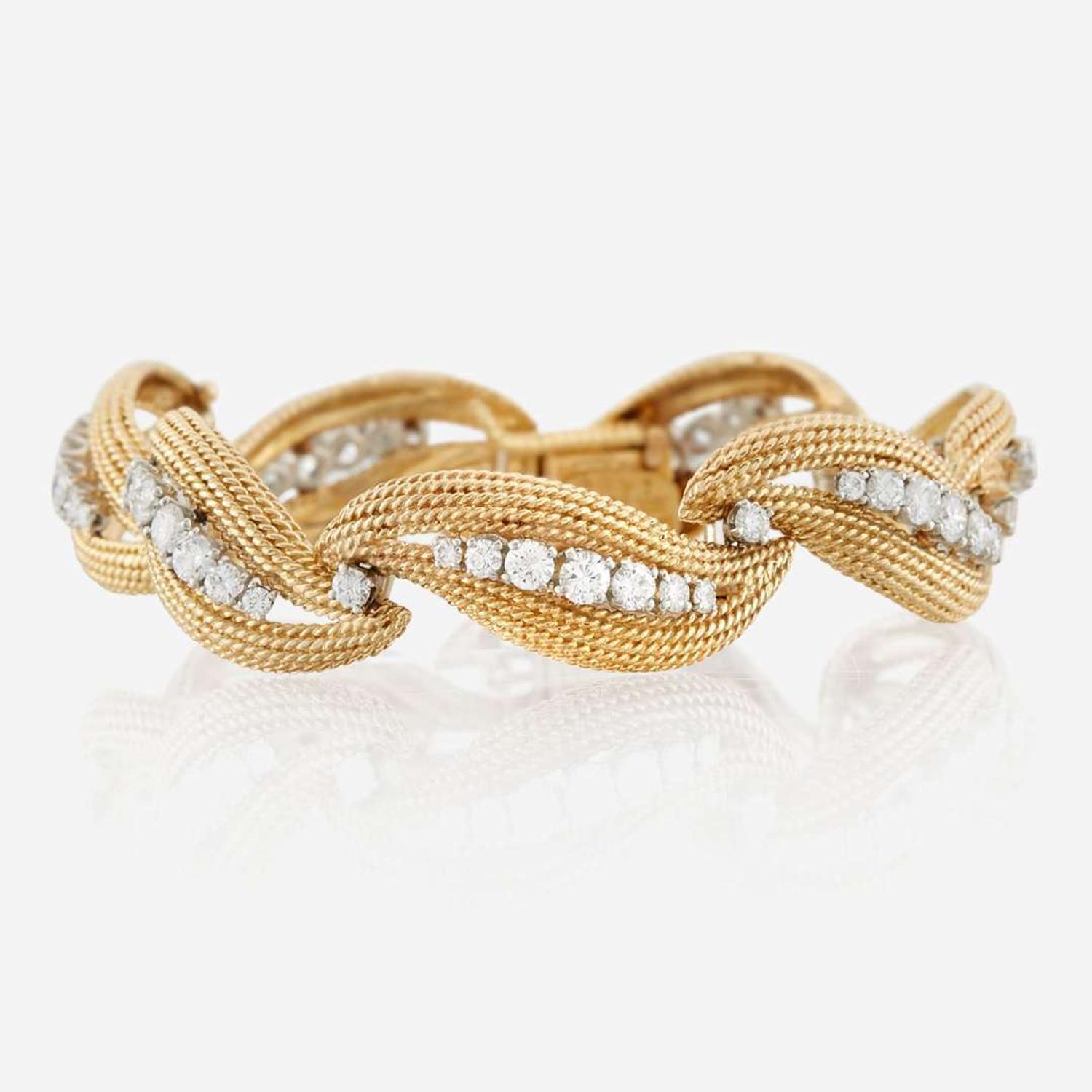 A gold, platinum, and diamond bracelet, David Webb