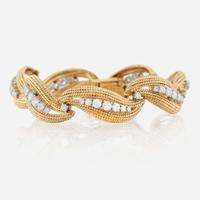 A gold, platinum, and diamond bracelet, David Webb