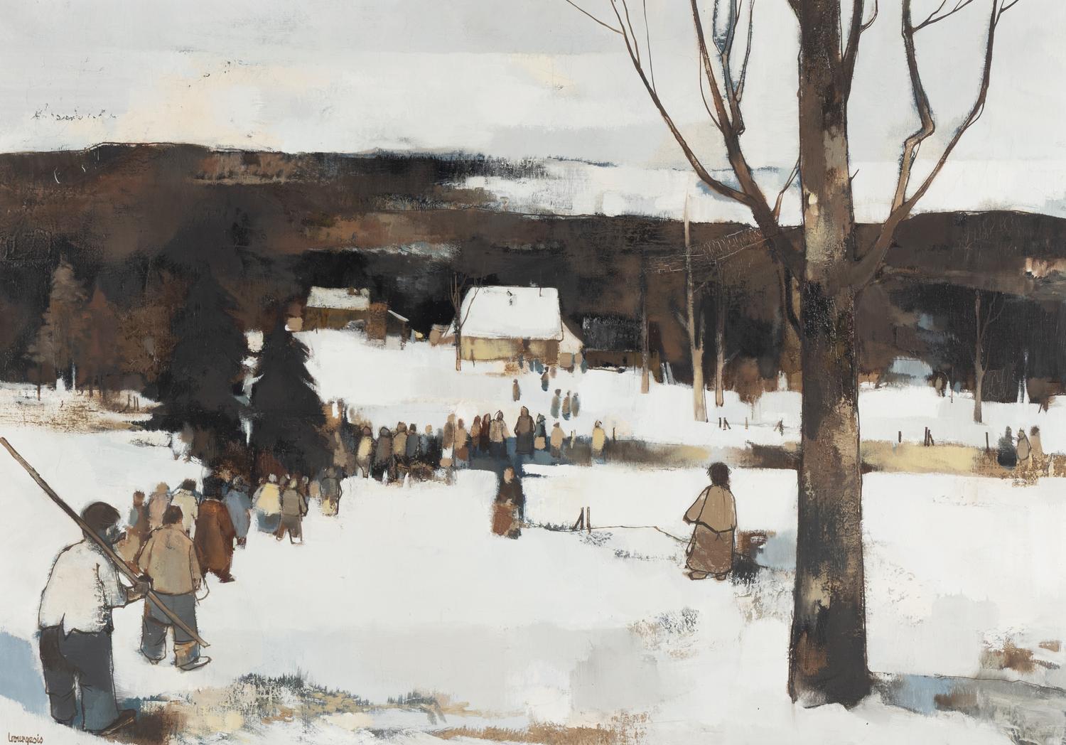 Jean Claude Bourgeois (French, 1932-2011) — Snowy Village