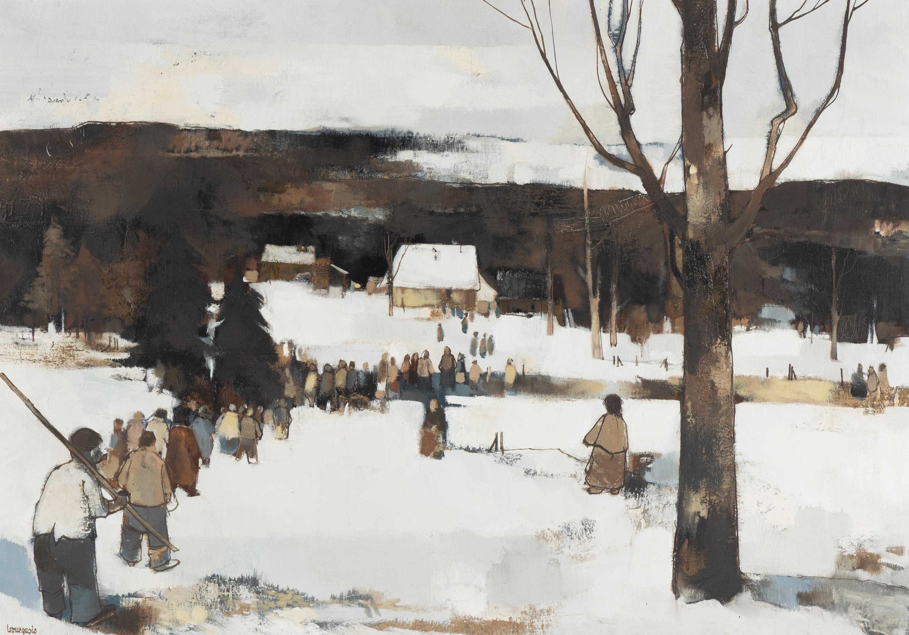 Jean Claude Bourgeois (French, 1932-2011) — Snowy Village