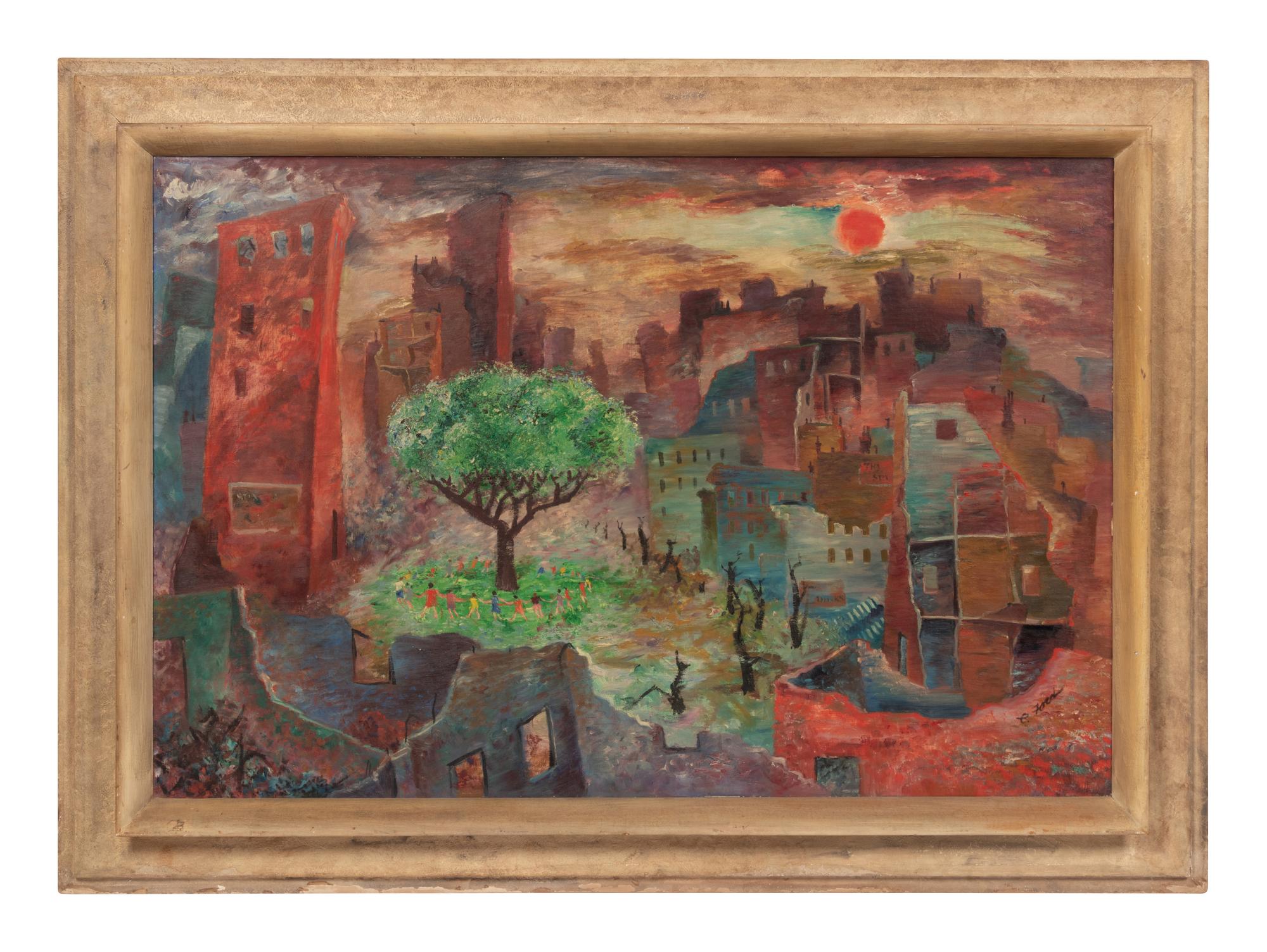 Untitled (Children Playing in Cityscape)