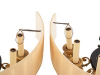 A Pair of Louis Philippe Gilt Bronze Seven-Light Sconces