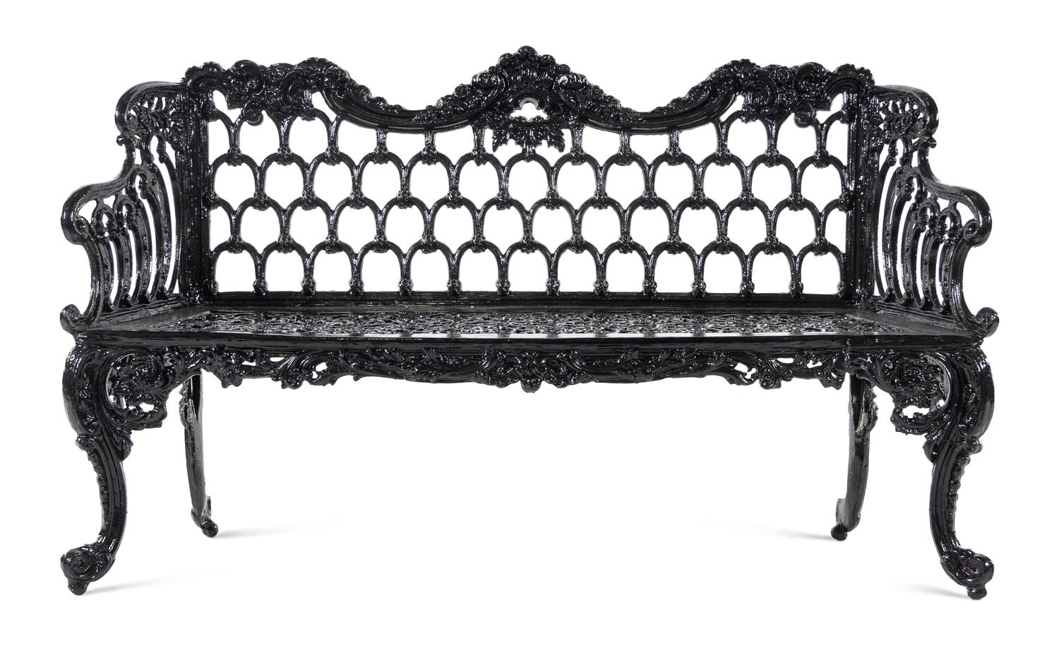 A Victorian Cast Metal "Rose Garden" Suite