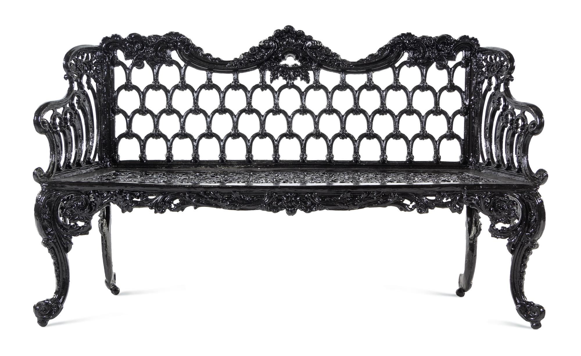 A Victorian Cast Metal "Rose Garden" Suite