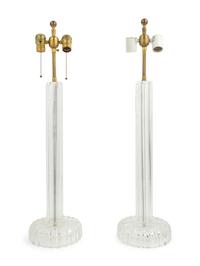 A Pair of Crystal Table Lamps — 20th Century