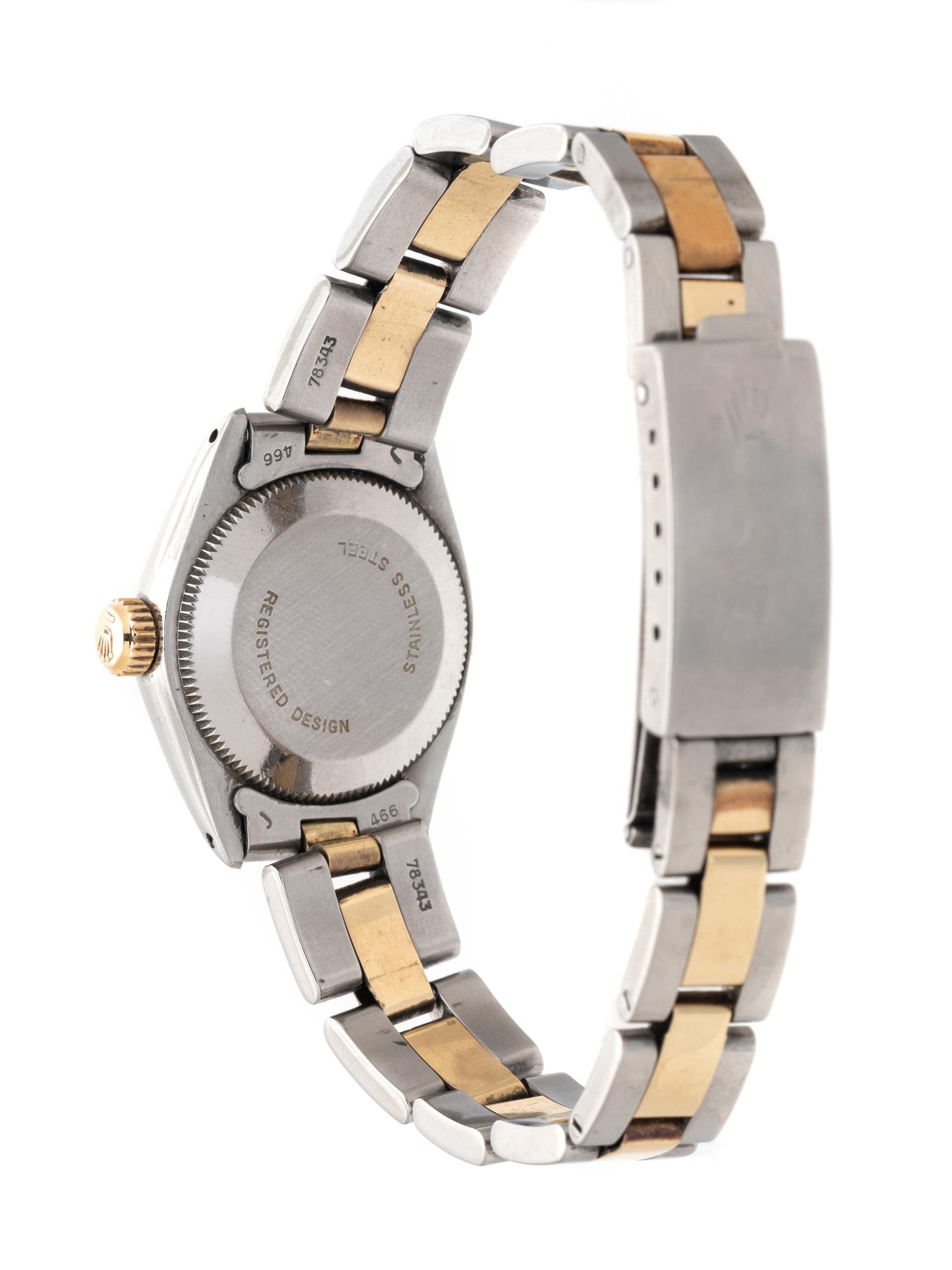 ROLEX, REF. 6719 STAINLESS STEEL AND 18K YELLOW GOLD 'OYSTER PERPETUAL' WATCH